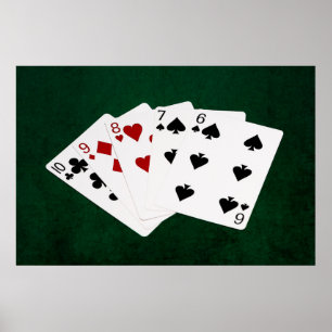 Poster Poker Hands - Droite - Dix À Six