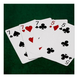 Poster Poker Hands - Maison complète - Sept et Cinq