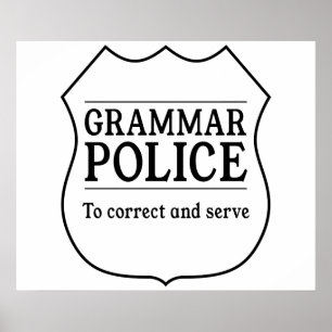 Poster Police de grammaire