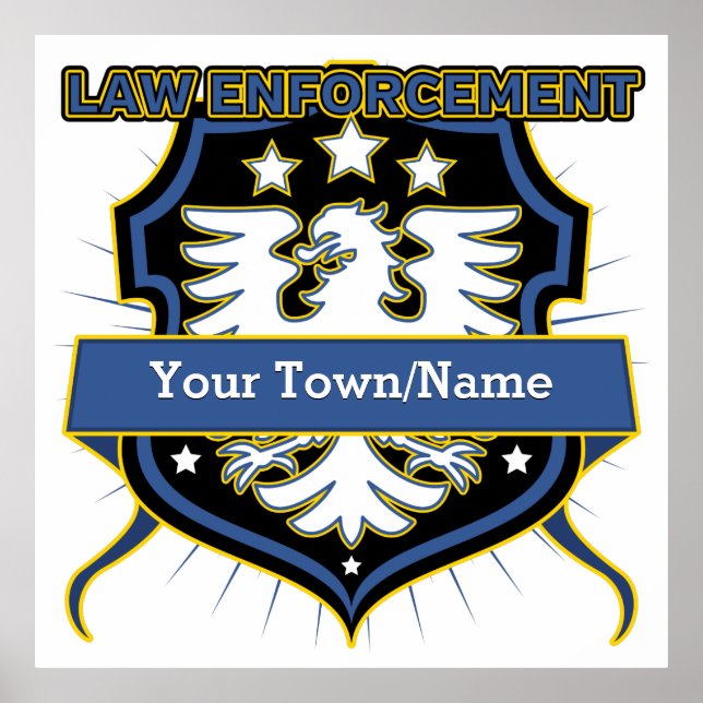 Poster Police Heraldry Crest (Devant)