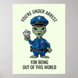 Poster Policier extraterrestre
