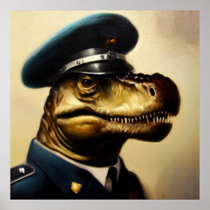 Poster Policier T Rex