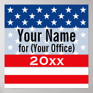Poster Political Campaign Non-Partisan Printed Candidate