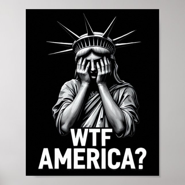 Poster Politique Et Démocratie Anti-Trump Avec L'Amérique (Devant)