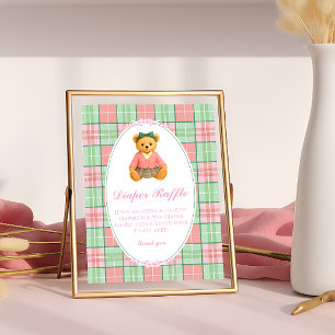 Poster Polo Girl Teddy Bear Diaper Raffle