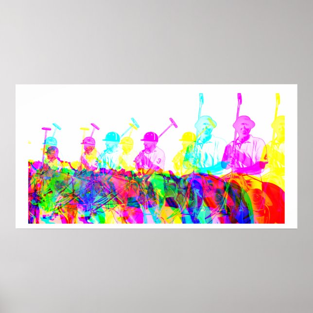Poster Polo Players Wall Art Print (Devant)