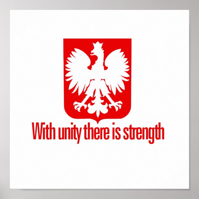 Poster Pologne - Avec unité Force (Devant)
