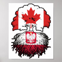 Pologne Polonaise Canada Drapeau des racines d'arb