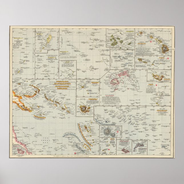 Poster Polynésie, îles du Pacifique (Devant)