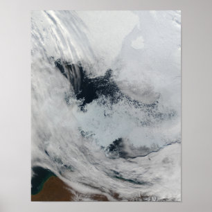 Poster Polynya (eau libre) dans la mer de Beaufort