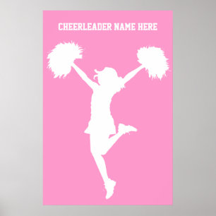Poster Pom-pom girl avec Arrière - plan personnalisable