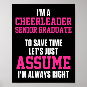 Poster Pom-pom girl Cheerleading Acclamations Droite Term
