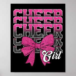 Poster Pom-Pom Girl Coquette Nœud Pom-Pom Girls Cheerlead
