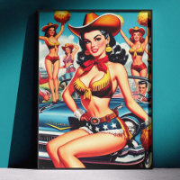 Pom-pom girl de campagne pin-up