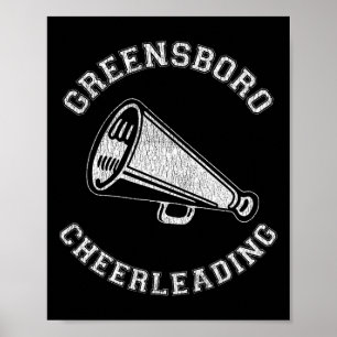 Poster Pom-pom girl Greensboro en détresse Rétro 90's