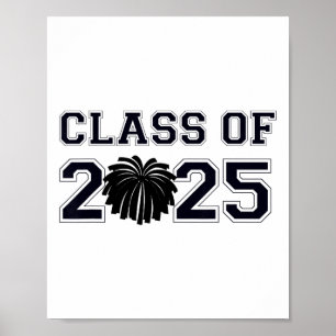 Poster Pom-pom girl Principal Cheer Cl De 2025 Graduation