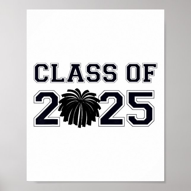 Poster Pom-pom girl Principal Cheer Cl De 2025 Graduation (Devant)