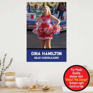 Poster Pom-pom girls personnalisées pour le lycée ou l'un