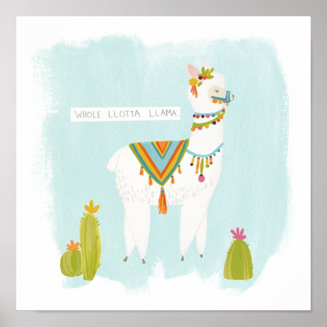 Poster Pom Pom Llama Rama - Toute Lotta Llama (Devant)