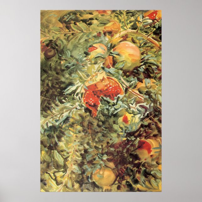 Poster Pomegranates II par John Singer Sargent (Devant)