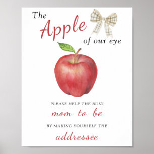 Poster Pomme - Aider la future maman occupée destinataire