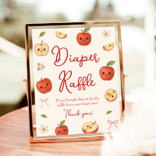 Poster Pomme de mon Baby shower oculaire Déchets Raffle