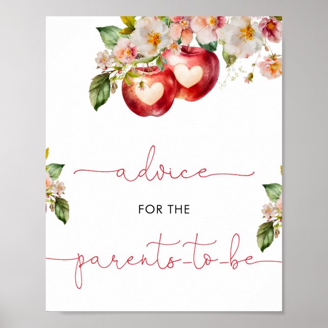 Poster Pomme de notre panneau de conseils oculaires (Devant)