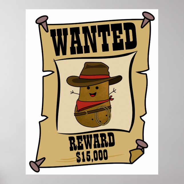 Poster Pomme de terre Cowboy Recherché (Devant)