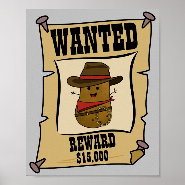 Poster Pomme de terre Cowboy Recherché (Devant)
