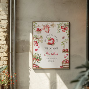 Poster Pomme Douce De Notre Baby shower Oeil Bienvenue