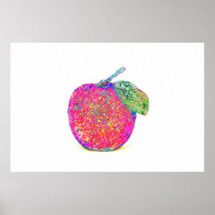 Poster Pomme étincelante Pop Art