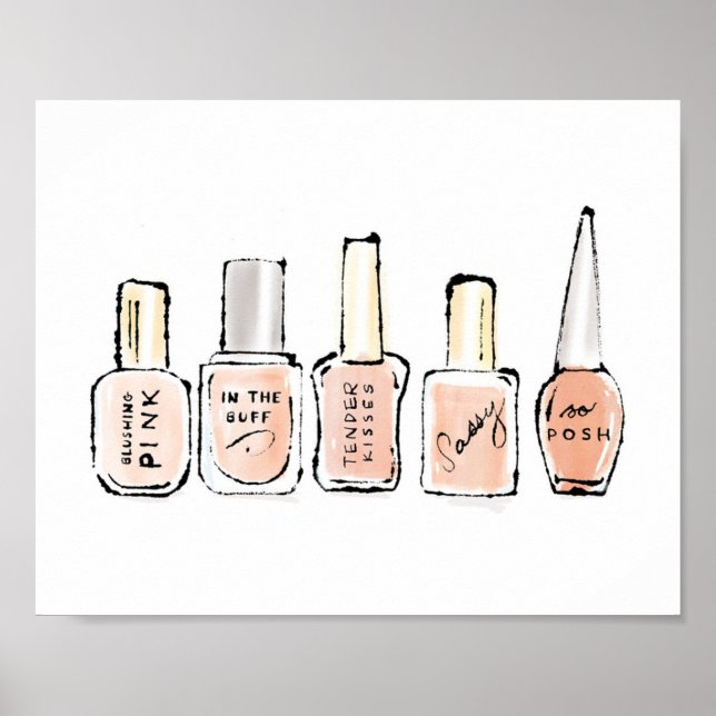 Poster Pomme sauvage | Croquis polonais moderne à ongles  (Devant)