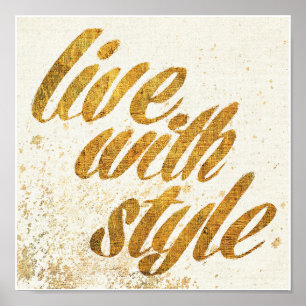 Poster Pomme sauvage   Live With Style - Citation Fille