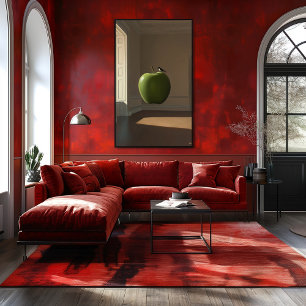 Poster Pomme verte flottante et oiseaux - Surreal Dreamsc