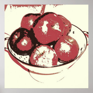 Poster Pommes d'art pop