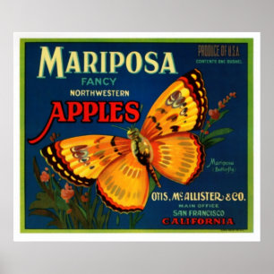 Poster Pommes de Mariposa