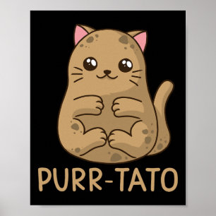Poster Pommes de terre Amoureux des chats de chat Purtato