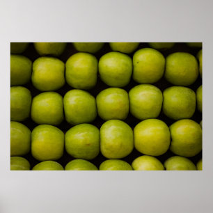 Poster Pommes fruits aliments pommes vertes