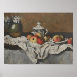 Poster Pommes imprimées de cuisine agricole - vie morte