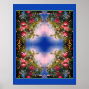 Poster Pommes rouges sur la peinture photo de l'arbre Abs