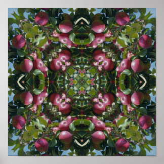 Poster Pommes Rouges Sur L'arbre Nature Art Abstrait