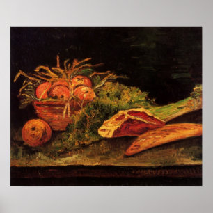 Poster Pommes, Viande et rouleau par Vincent van Gogh