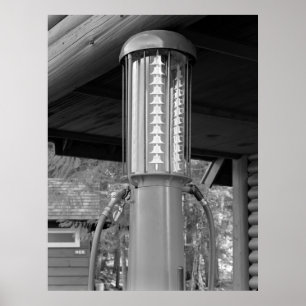 Poster Pompe à gaz visible ancienne