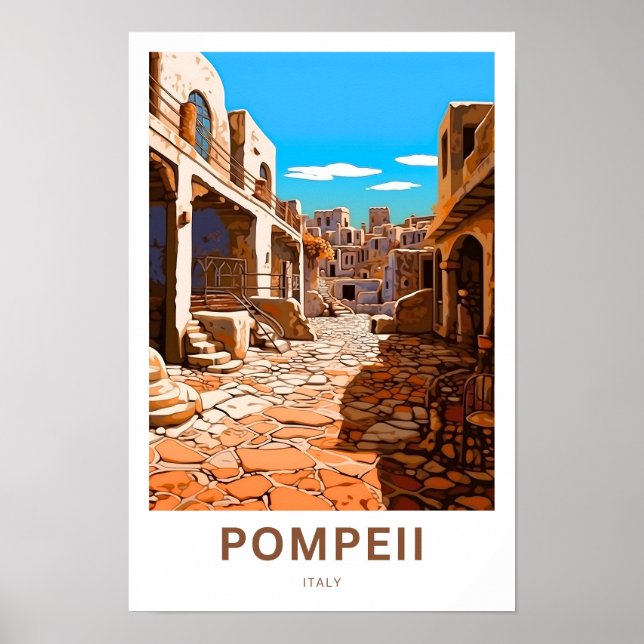 Poster Pompée Italie - Imprimer (Devant)