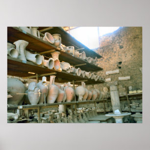 Poster Pompeii, réserve pour la poterie excavée