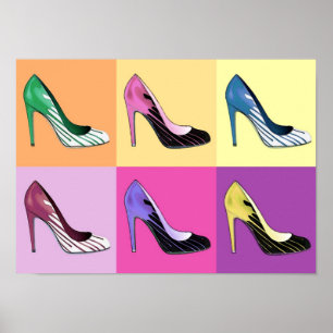 Poster Pompes Stiletto Pop Art / Chaussures / talons haut