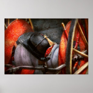 Poster Pompier - Casque - Département des pompiers de Sou