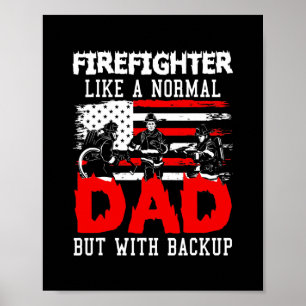 Poster Pompier Comme Un Papa Normal Mais Avec Sauvegarde