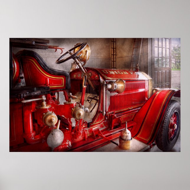 Poster Pompier - En attente d'un appel (Devant)