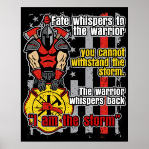 Poster Pompier Je suis la tempête